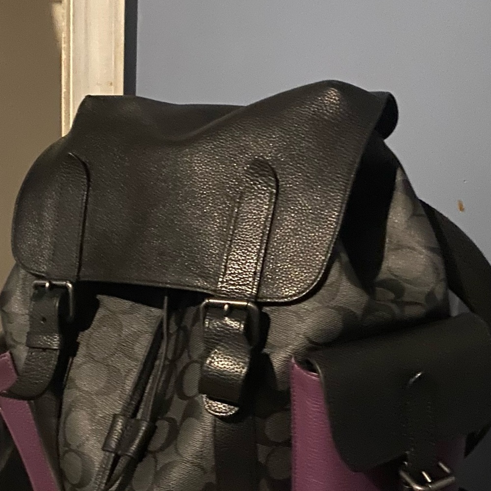 Coach Black and Purple Backpack